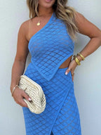 One-Shoulder Top and Skirt Knit Sweater Set 97466482-42db-45c0-8244-abad84b57d72-Max-Origin