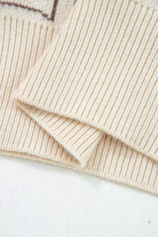 Western Bows & Horseshoes Long Sleeve Sweater 9751a580-d8ea-40ed-8047-4d3a4b96d982