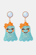 Smiling Ghost Shape Synthetic Pearl Earrings Light Blue One Size 9753316ba544472a9a9b2e1d999258b6-Max