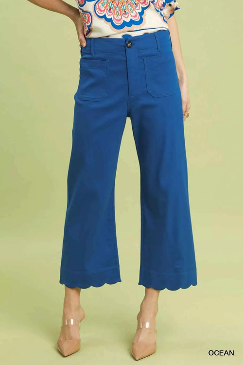 Umgee Scallop Hem Wide Leg Pants OCEAN 97600358-af36-4f97-87fb-bffc29c9b38b-Max-Origin