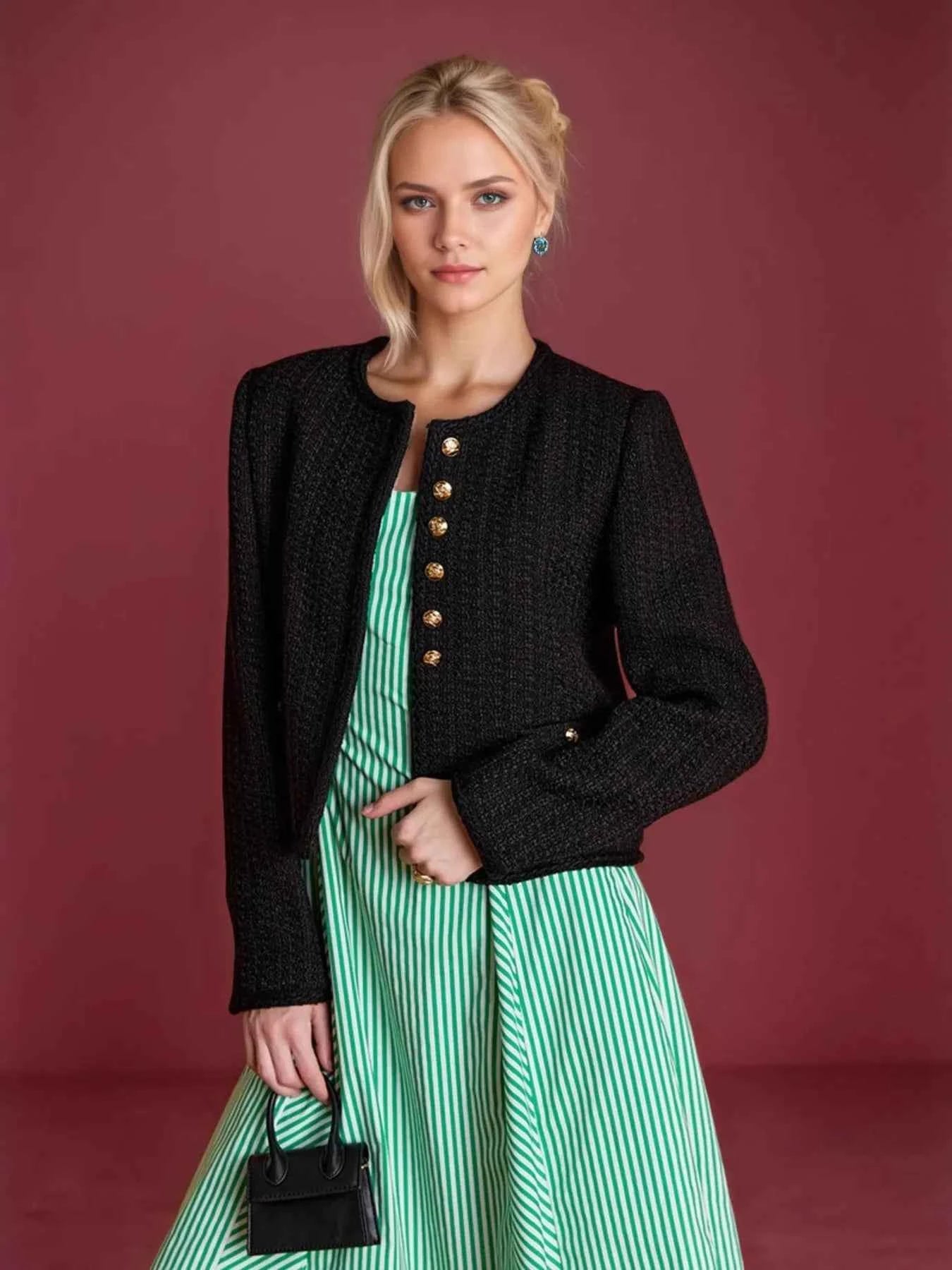 Button Up Long Sleeve Textured Outerwear 9775e8972c8c47ccacd815428f81f9ce-Max-Origin