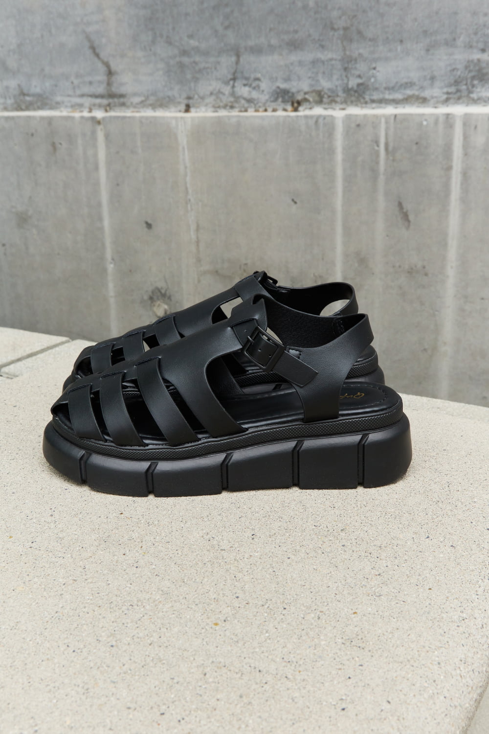 Qupid Platform Cage Stap Sandal in Black 97c04ec373c6482ea62919405d2a9ba3-Max