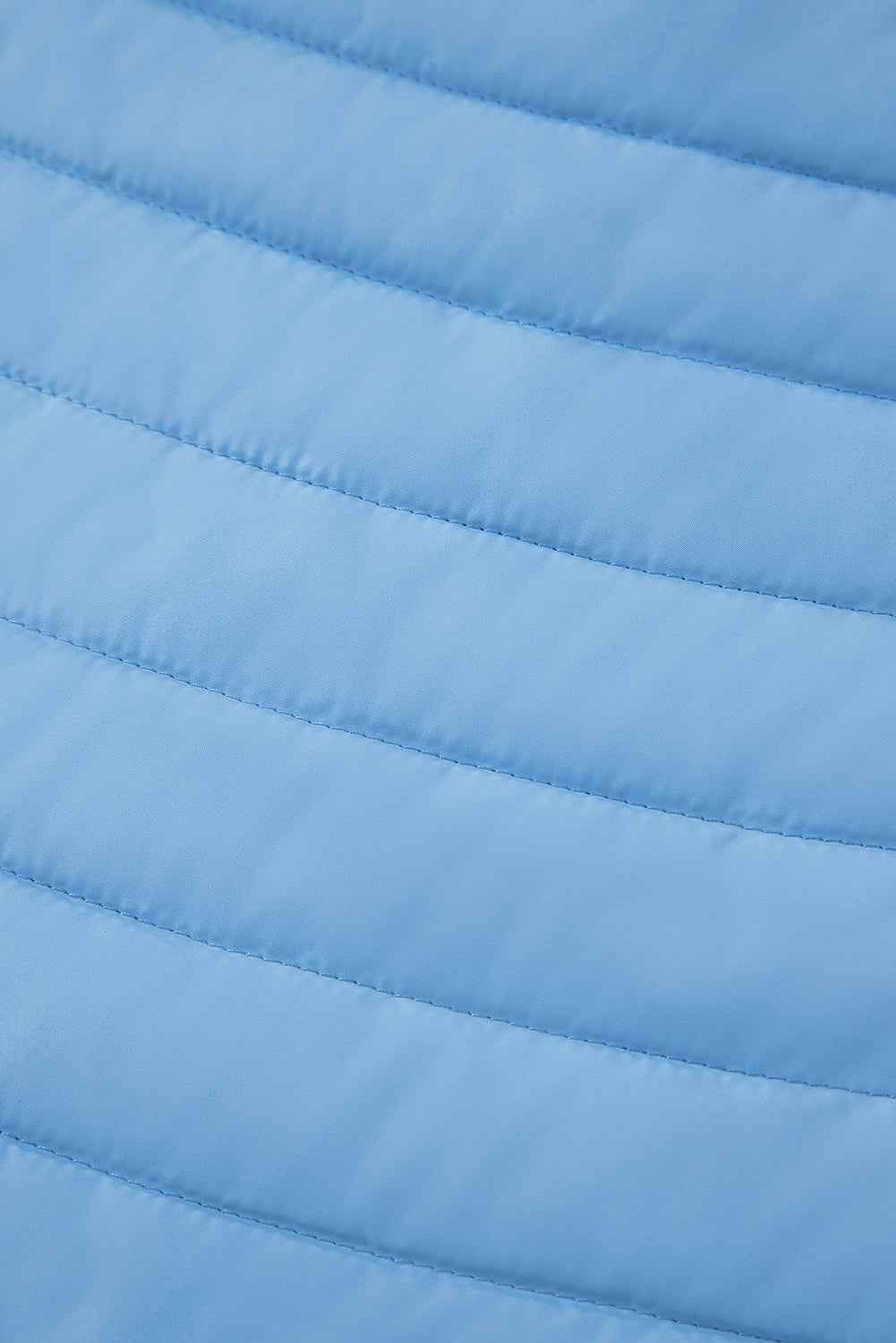 Silvery Solid Color Quilted Zip-up Puffer Jacket 97c112867845f6f2