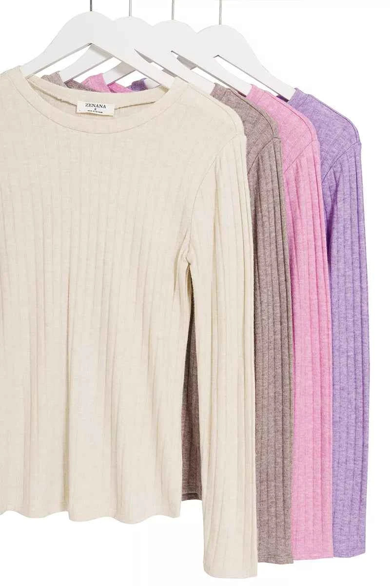Zenana Ribbed Long Sleeve Round Neck T-Shirt 97d35ca9-7a31-4d68-8700-7d1fbe0c5555-Max-Origin