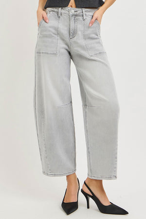 Slouchy Cropped Barrel Jeans LIGHT GREY 97d632ac0b964bbf9a90a35cafa268a3-Max