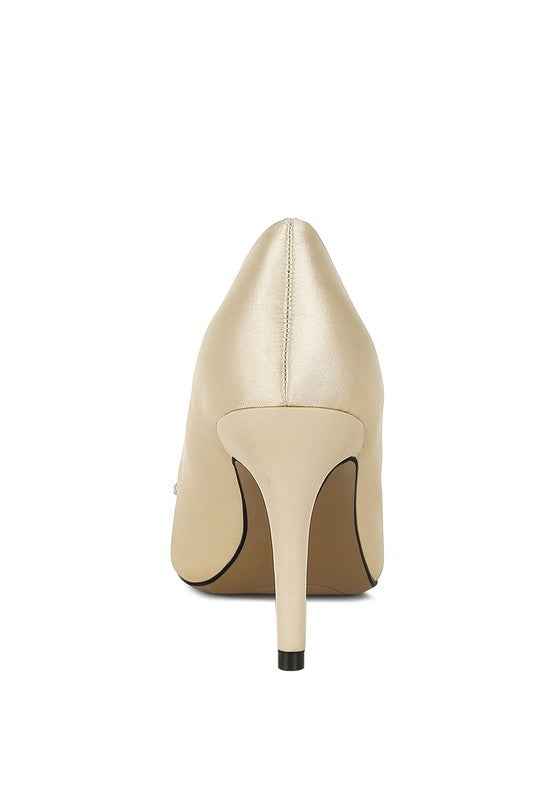 Rhodolia Diamante Brooch Detail Satin Pumps 97dfbdd7-1d0b-4d77-9eae-3b7e5d4c049d