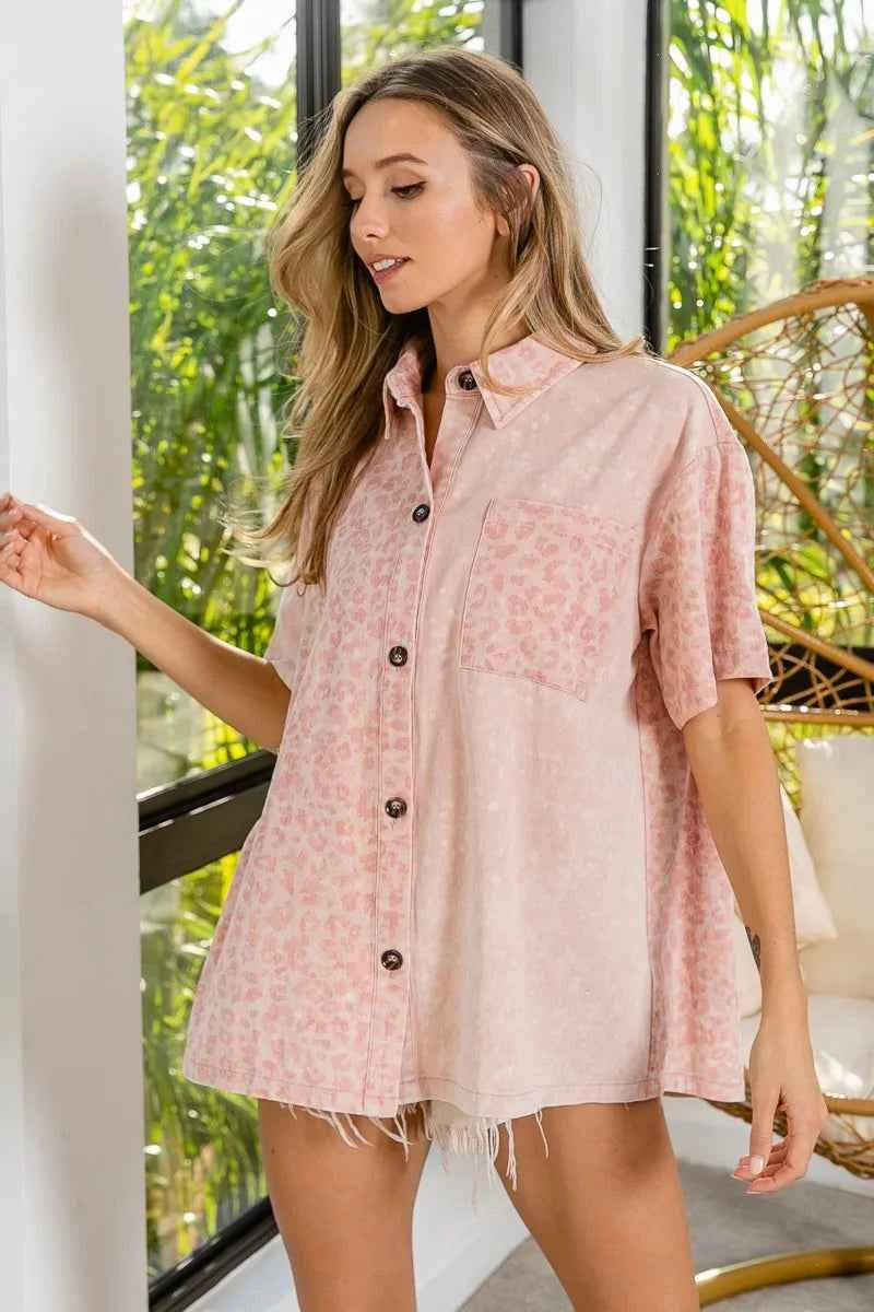 BiBi Mineral Washed Leopard Print Short Sleeve Shirt 97e77a392af84508974a124e4268bdcb-Max-Origin