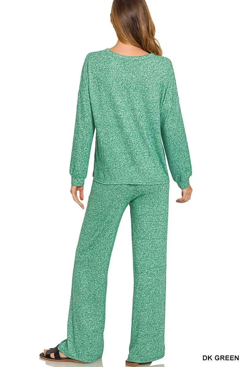 Zenana Soft Melange Long Sleeve Tee & Pants Set 97f170002fb94b87bd79bef0f97d9389-Max-Origin