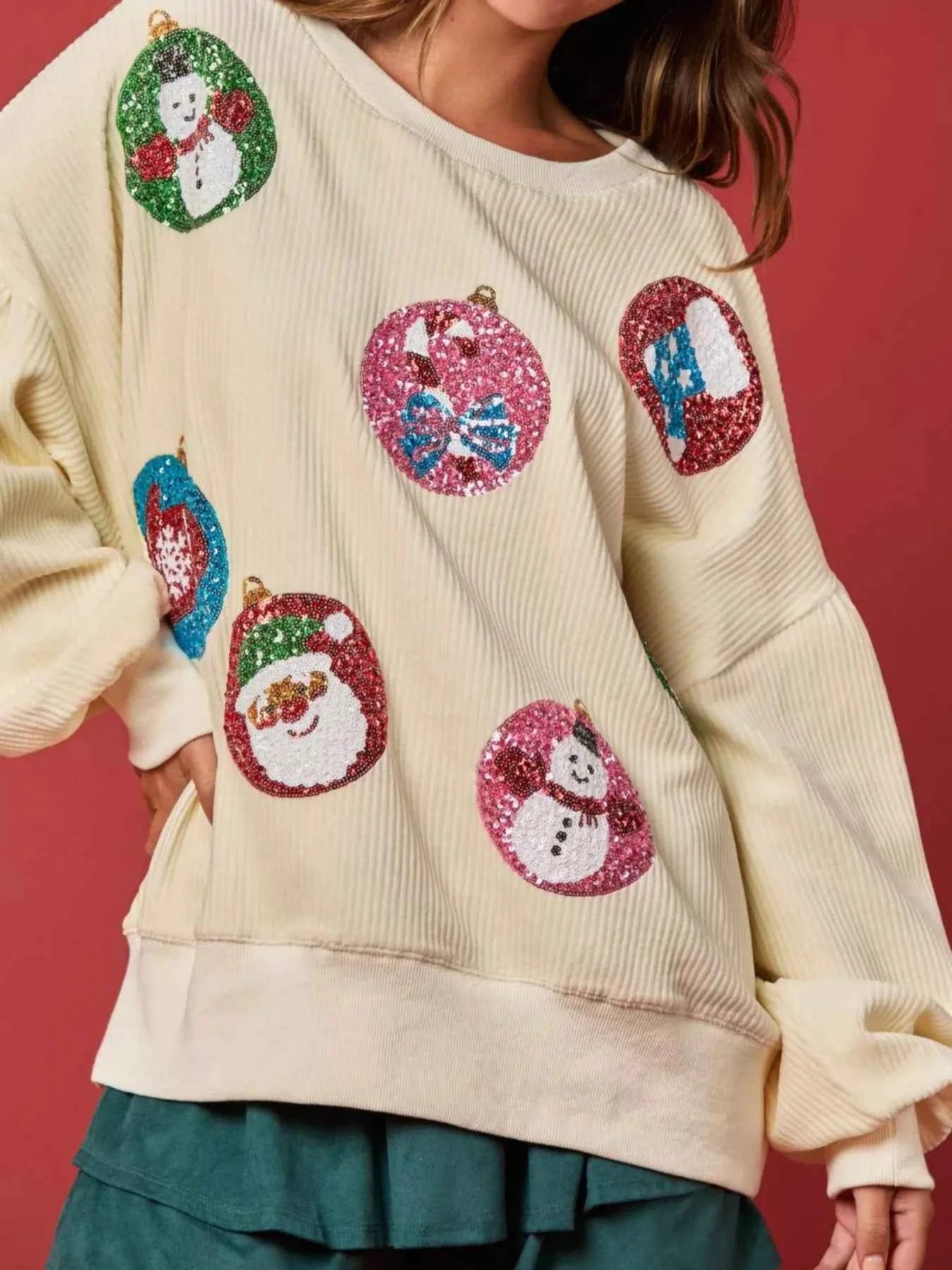 Christmas Sequin Embellished Sweatshirt 98093f16-644f-4249-bbe5-4561c9638295-Max-Origin
