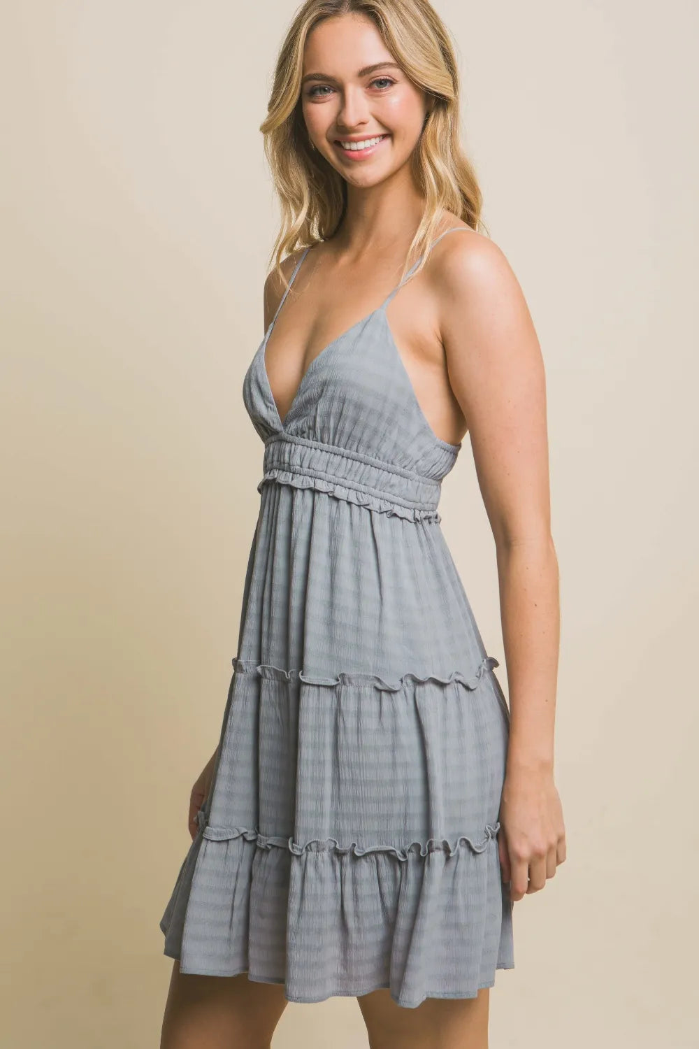Love Tree Frill V-Neck Cami Dress 9814dfe2-bfc5-468f-9100-b7ac5d32a63a-Max