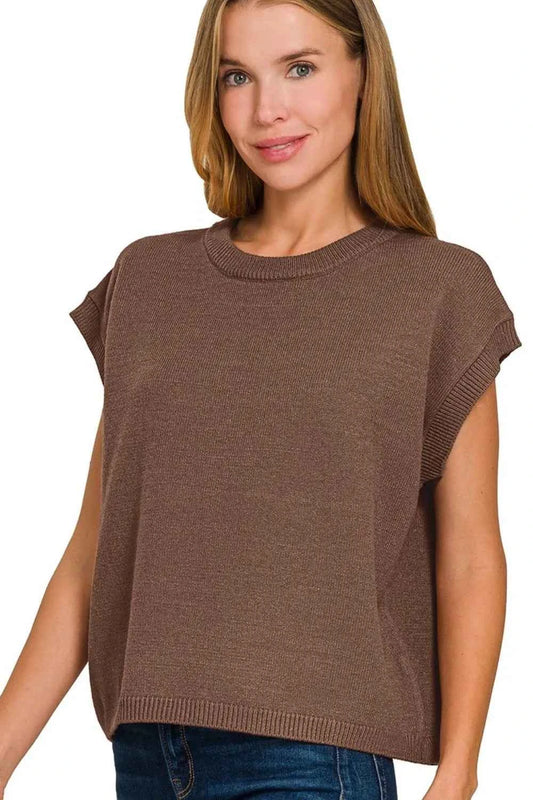 Zenana Oversized Viscose Sweater Vest BROWN 981f31e2-7db0-4f6b-a957-8269fb03541c-Max-Origin