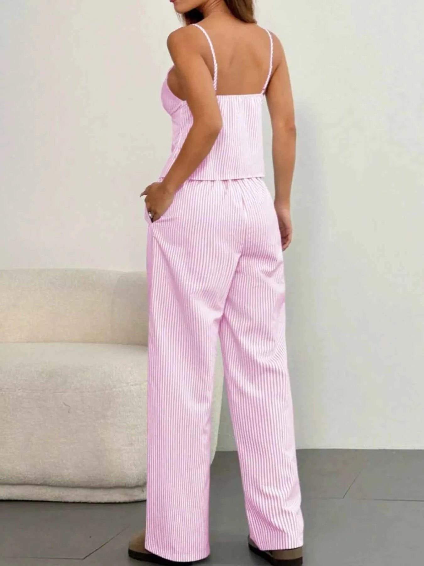 Striped Tie Front Cami and Pants Set 983101bc-dfdb-40fe-98c9-89af299486bb-Max-Origin
