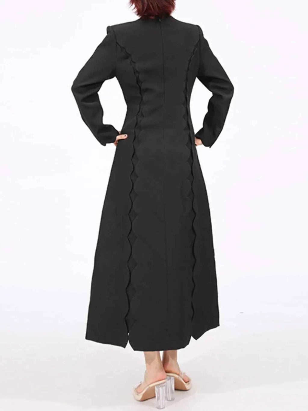 Long Sleeve Bow Front Midi Dress 98348639-a659-4ef5-a15c-cef3ff6746bf-Max-Origin