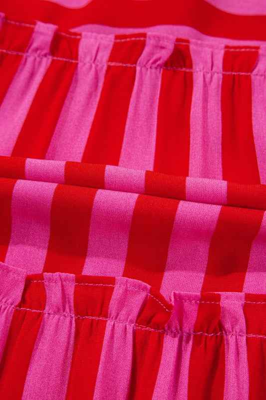 Stripe Smocked Bodice Flutter Sleeve Tiered Maxi D 9846f119-7234-4cb7-a82c-fb176dc7c034