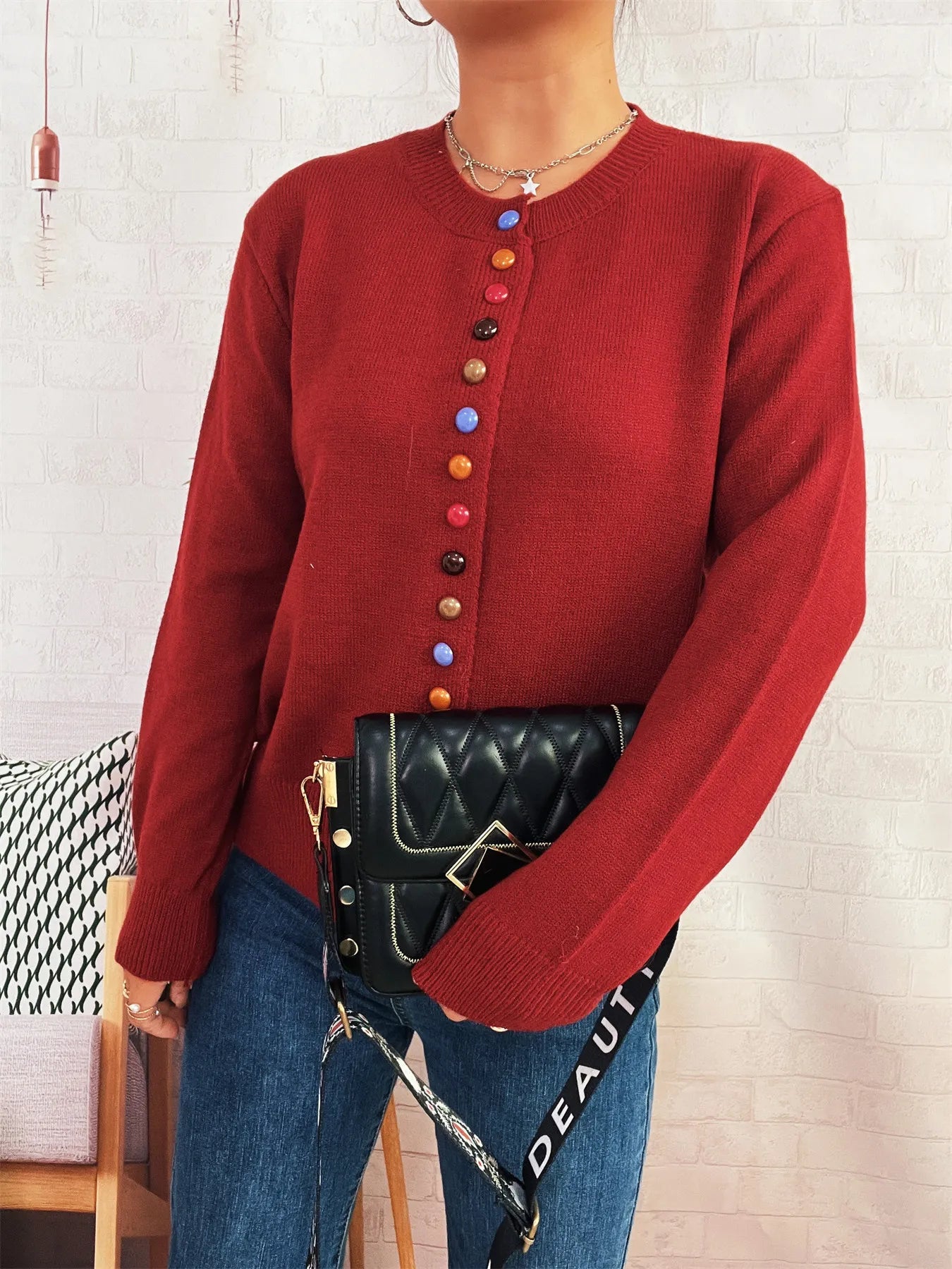 Button Up Long Sleeve Cardigan 9848cf90c4e04e0098c6e25cf3983641-Max-Origin