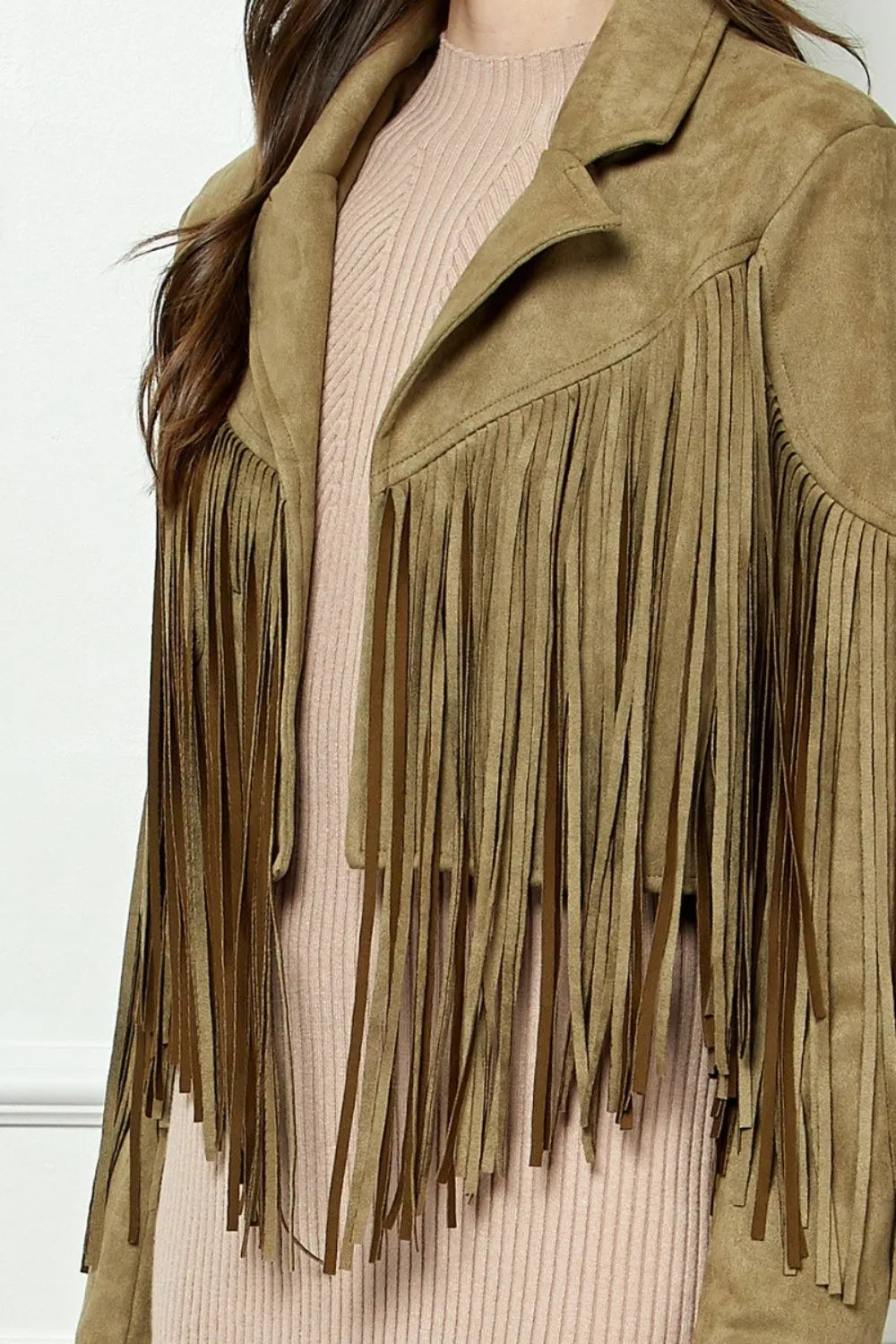 Veveret Suede Fringe Long Sleeve Moto Jacket 984d54ca-ecdd-42f4-919f-b46b30f4c3c9-Max