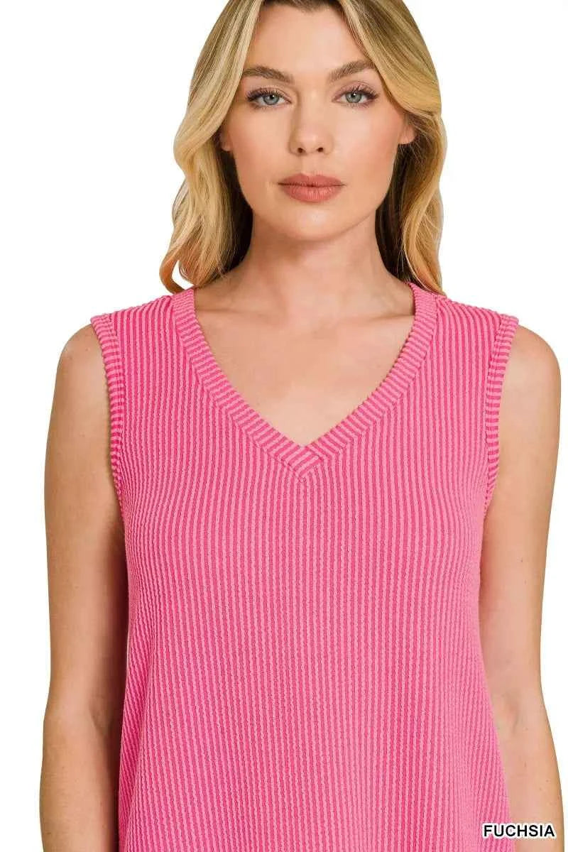 Zenana Raised Rib Sleeveless Mini Dress 98555d78ee614df4b67a911c495b9914-Max-Origin
