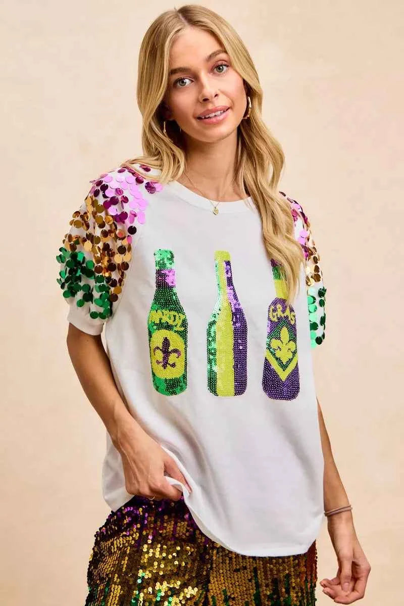 BiBi Sequin Mardi Gras Bottles Spangled Sleeve Top 9873927ecf454f3a8f2ab9b99902606c-Max-Origin