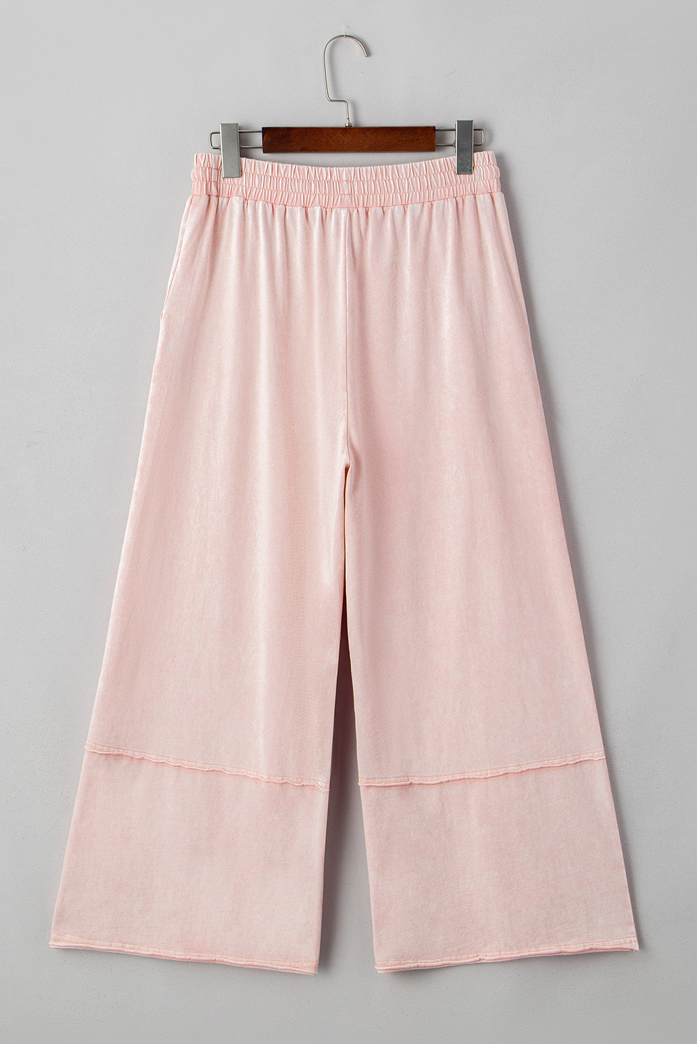 Pink Flower Patch Mineral Washed Cropped Wide Leg Pants 987c43f543f69d90