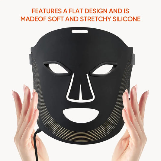 7 Color Cordless LED Face Mask For Wrinkle & Acne Reducing - Black 988253c2-4906-4a2c-8c6a-498b194a942b