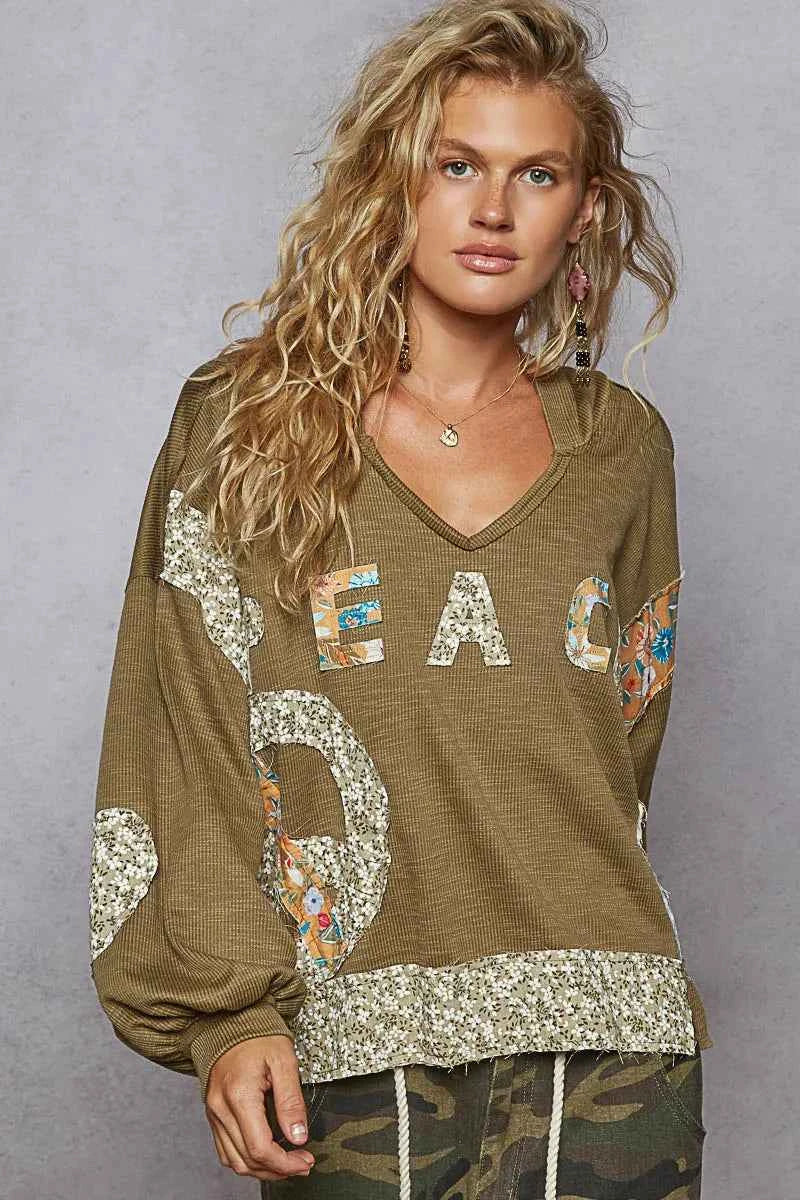 POL Peace Patch Floral Long Sleeve Hoodie 988efeb9-1b43-46df-9d62-b63512aae551-Max-Origin