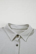 Black Shirred Hem Crop Tank Top Loose Shorts Cardigan 3 Piece Pajama Set 98936be18f972d27