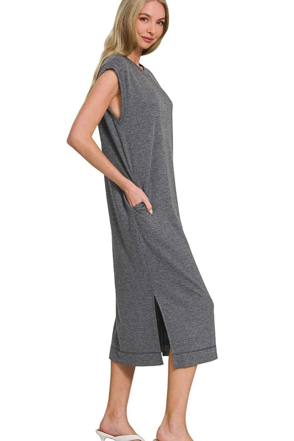Zenana French Terry Sleeveless Round Neck Midi Dress 9895d856-1c51-4ba1-8b01-b9c369d808c6-Max-Origin