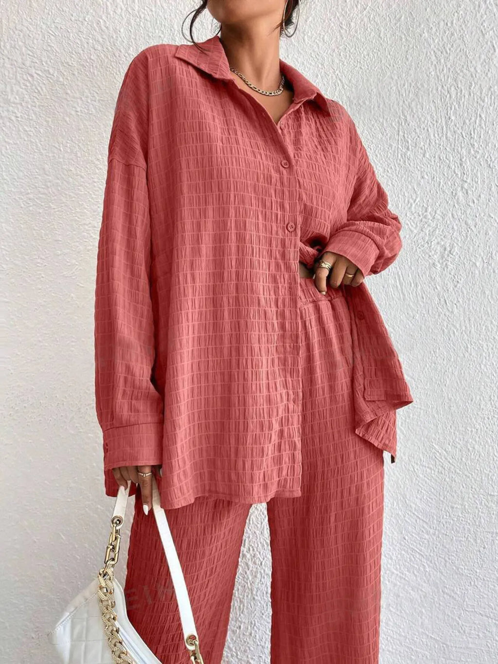 Button Up Long Sleeve Shirt and Pants Set 98f7fb98548b4318a1bcd303c88004dc-Max-Origin