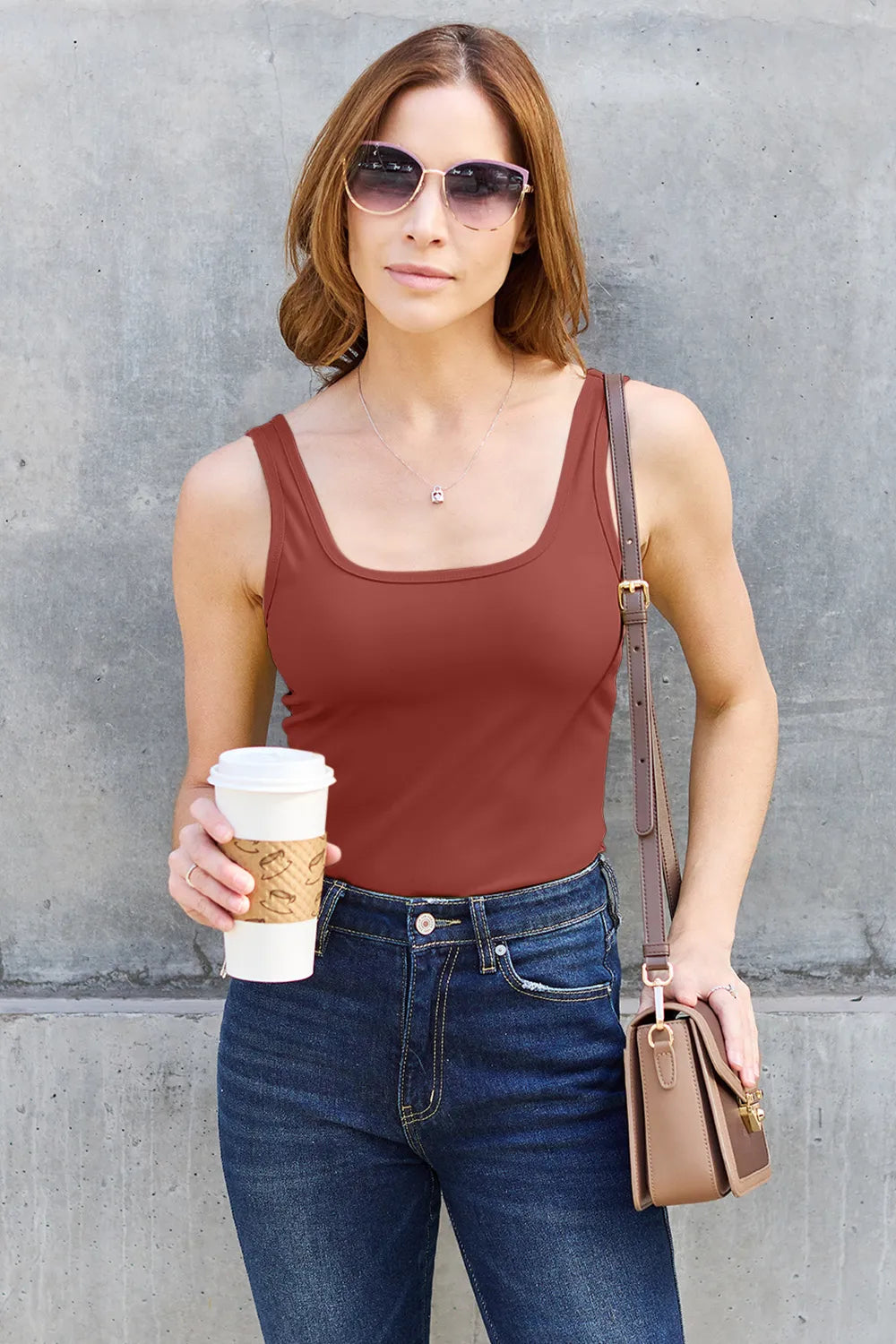 Basic Bae Full Size Square Neck Wide Strap Tank Deep Red 98f95993-0281-408e-9745-18e0078f2cac-Max