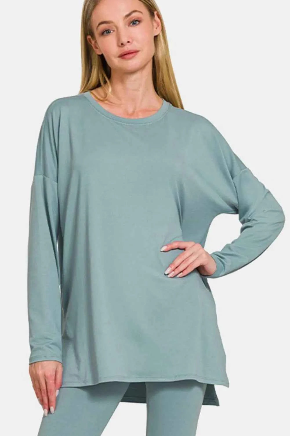 Zenana Full Size Brushed Microfiber Top and Leggings Lounge Set 98f9a71e-0584-471c-8ca7-c2f945a7603a-Max
