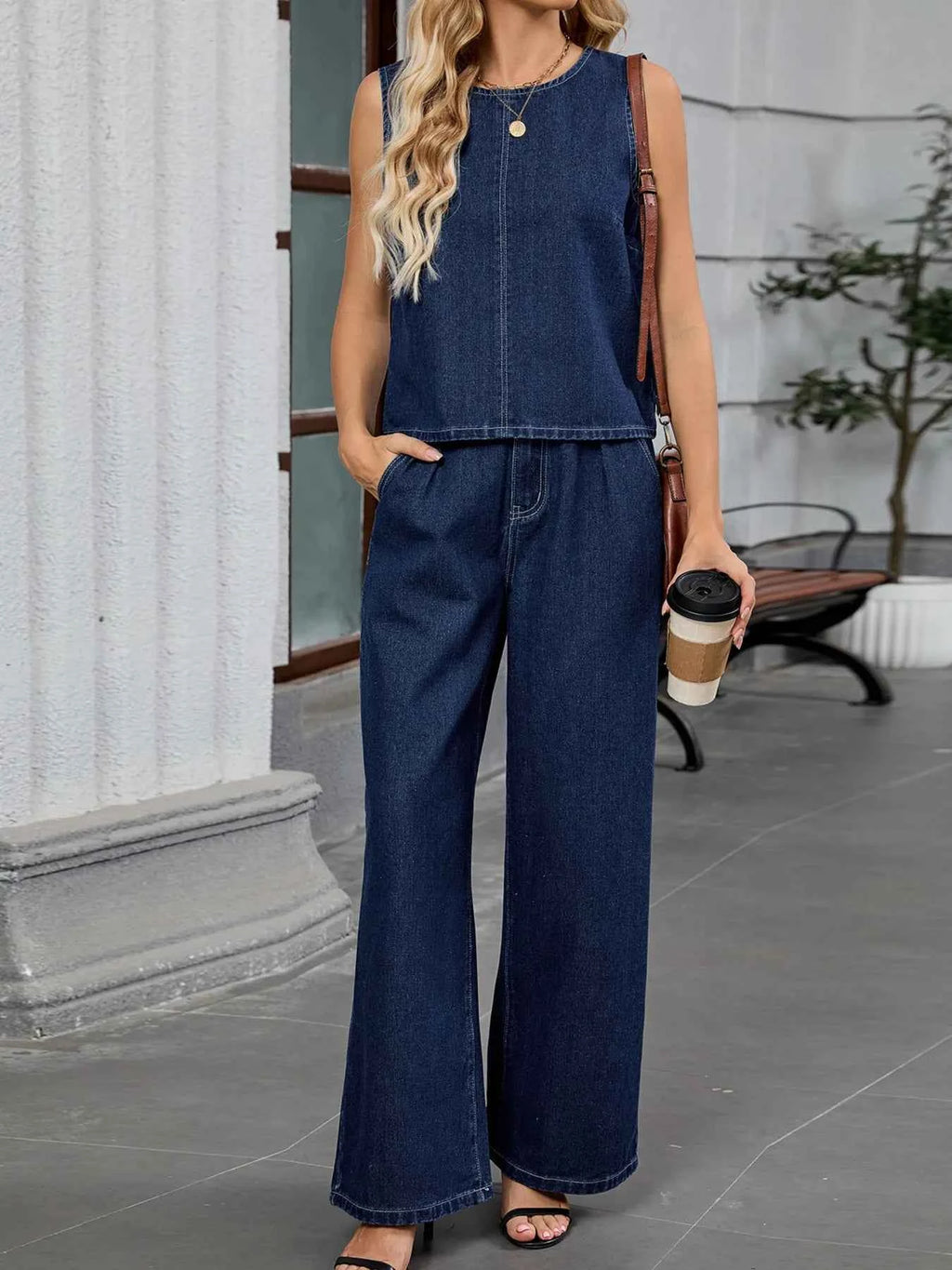 Round Neck Tank and Pants Denim Set 99199e33d2d044718ebf896ccb2b8302-Max-Origin
