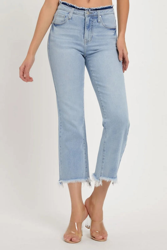 Full Size High Rise Raw Edge Crop Jeans 992b6536-895a-42b6-8a41-8fe1f9b2c876-Max