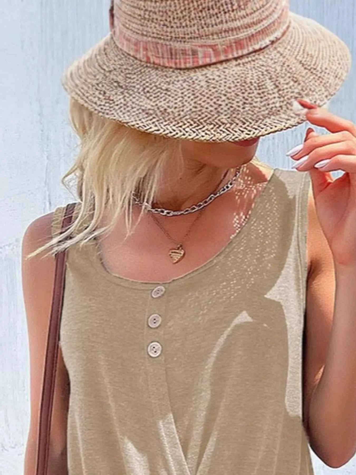 Full Size Twisted Hem Button Detail Tank Plus Size 994f24e1-02f0-47c8-a01d-e67ea6ca956f-Max-Origin