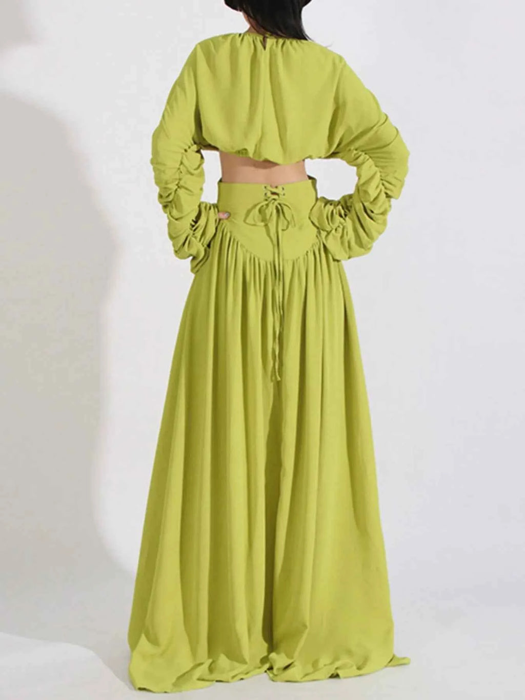 Ruched Long Sleeve Top and High Waist Skirt Set 99542b10-7e96-4365-b6bb-cda88726c4e0-Max-Origin