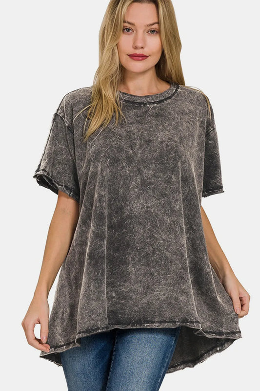 Zenana Round Neck Dropped Shoulder Blouse 99667626-4a6f-4bbf-b506-5766f7ab6b55-Max