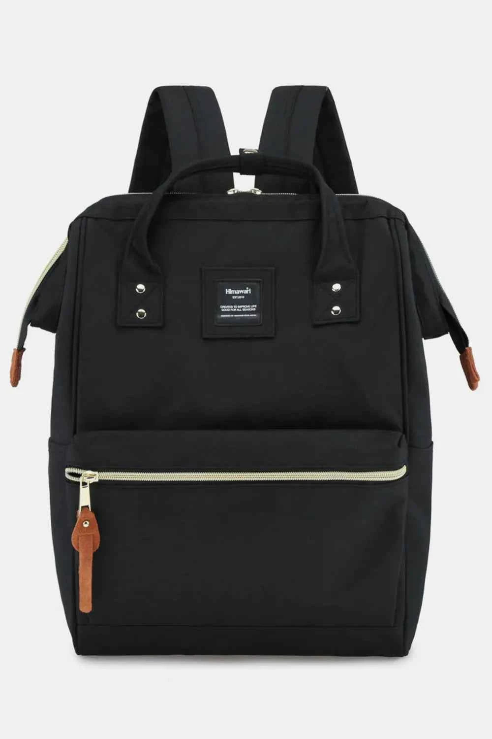 Himawari Waterproof Canvas Backpack Bag with Side Pockets Black One Size 99736aed-947c-4c9e-b1a9-90a8ea00b3b7-Max