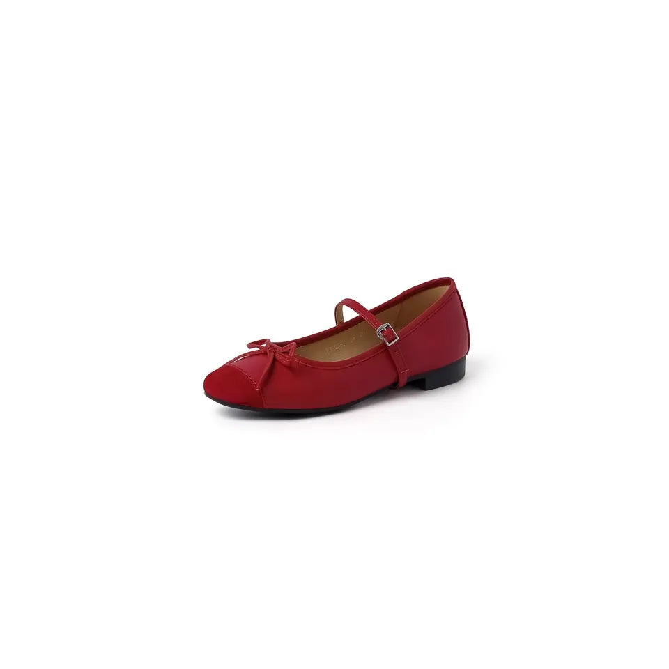 Round Toe Flats Slip-Ons Red 99798352-be7a-4dc8-9716-5182b00ffa6a-Max-Origin