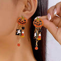 Halloween Pumpkin Drop Earrings Orange One Size 99845099-df2e-4272-9325-42bc972bf950-Max-Origin