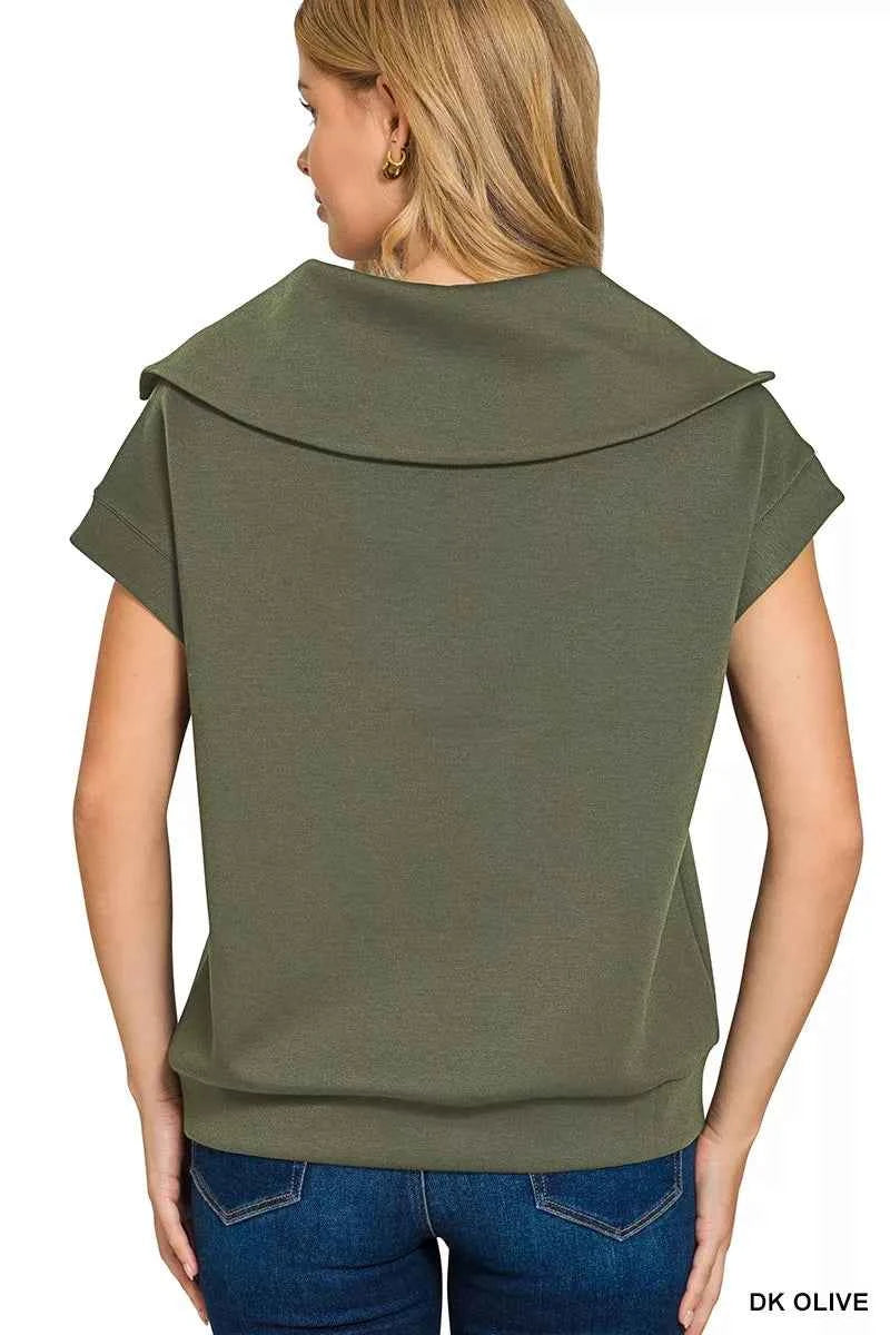 Zenana Scuba Half Zip Top 998b564f7cbc40199f11b42212206c1d-Max-Origin