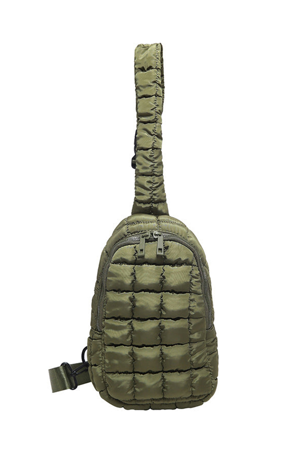 Black Plain Puffer Quilted Crossbody Bag 998f5204da48061b