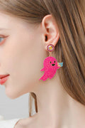 Ghost Shape Synthetic Pearl Dangle Earrings Hot Pink One Size 99b43a5e3e094575b4d3d648a7b4bb12-Max
