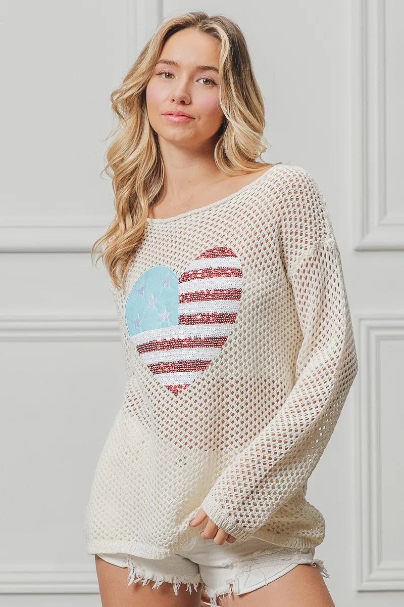 BiBi Sequin American Flag Heart Knit Up 99cac063e109482389683b38d6e5fe63-Max-Origin