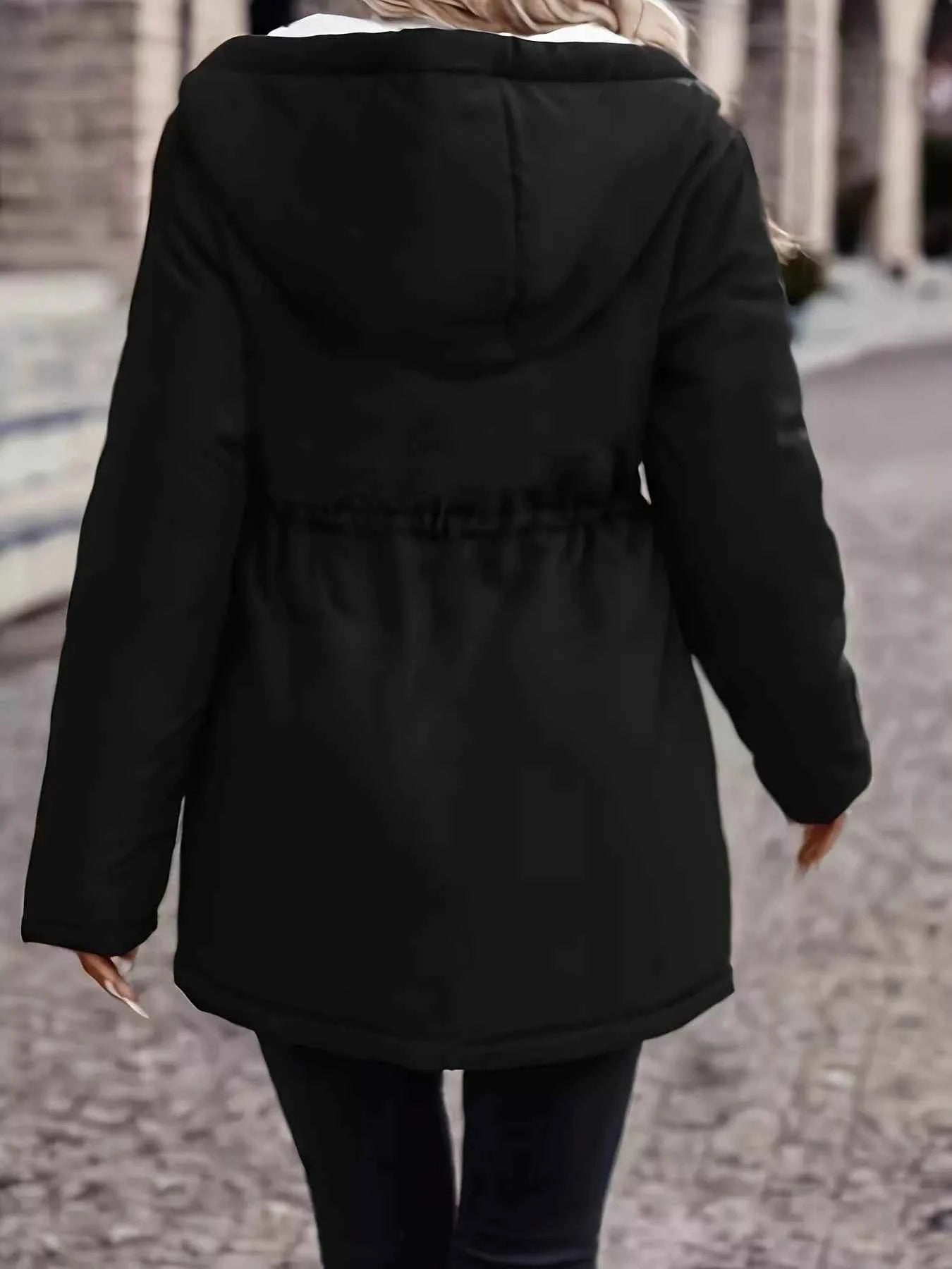 Drawstring Long Sleeve Hooded Outerwear 99cbe858c0d14a08bd5be0d026908b90-Max-Origin