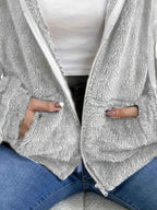 Drawstring Fleece Zip-Up Outerwear 99e22a24-464b-4204-86f1-ccf00343b3d2-Max-Origin