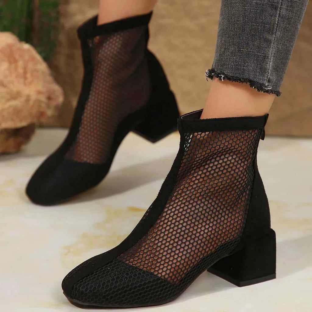 Mesh Block Heel Boots 99f55f362d1648e79abf51777b7d41d1-Max-Origin