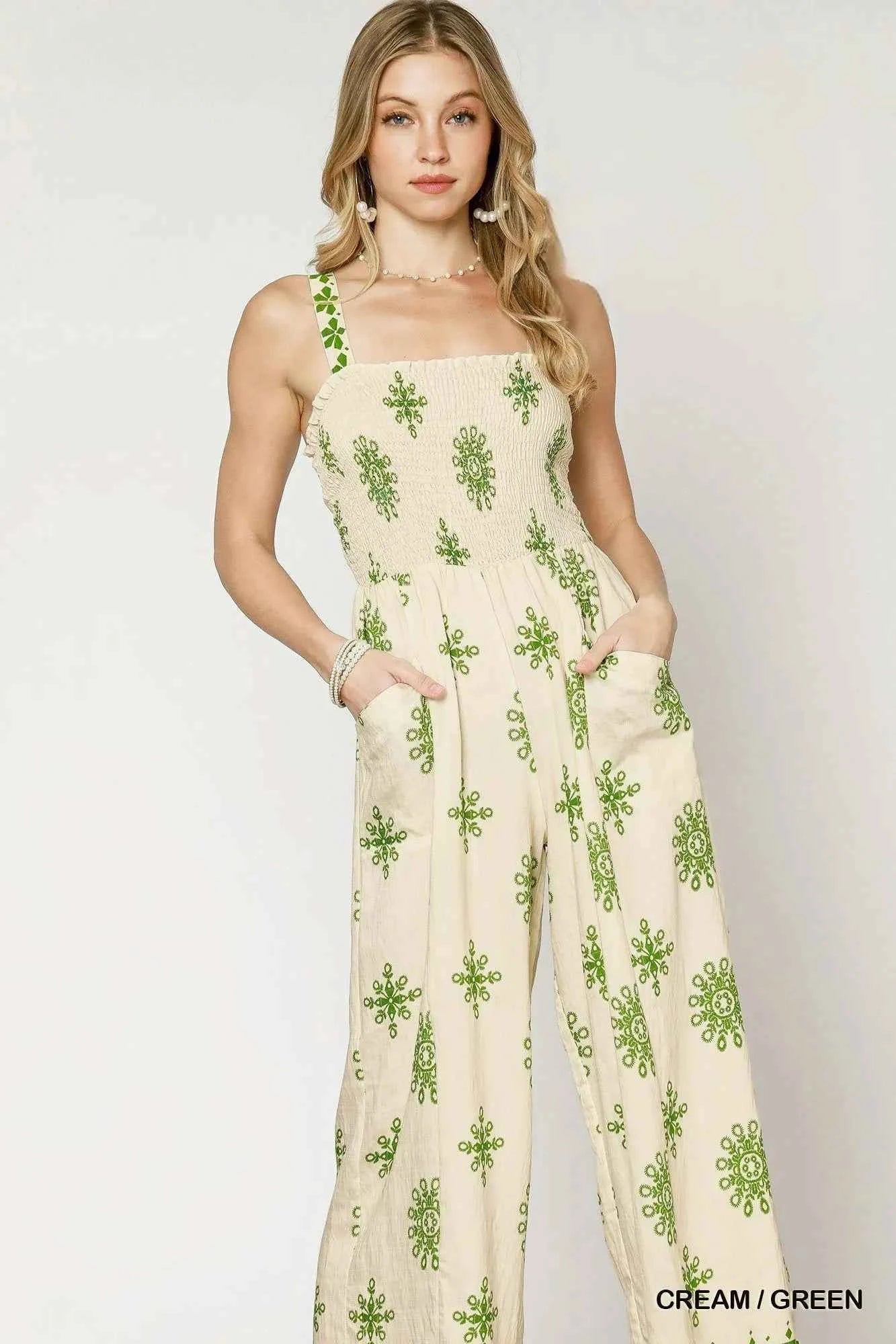 Umgee Smocked Printed Wide Leg Jumpsuit 99f72d96-02cb-4ef0-9df4-6048f348c7e7-Max-Origin