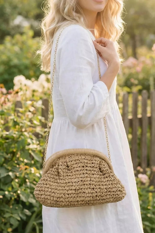 Fame Woven Raffia Frame Shoulder Bag CAMEL one size 99ff6e7648a94e01a507487e0225c4fc-Max-Origin
