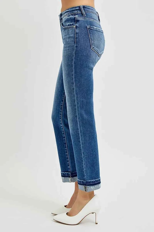 Mid Rise Ankle Straight Cuffed Jeans 9a0c66fe98604ef4a38a17c292df5450-Max-Origin