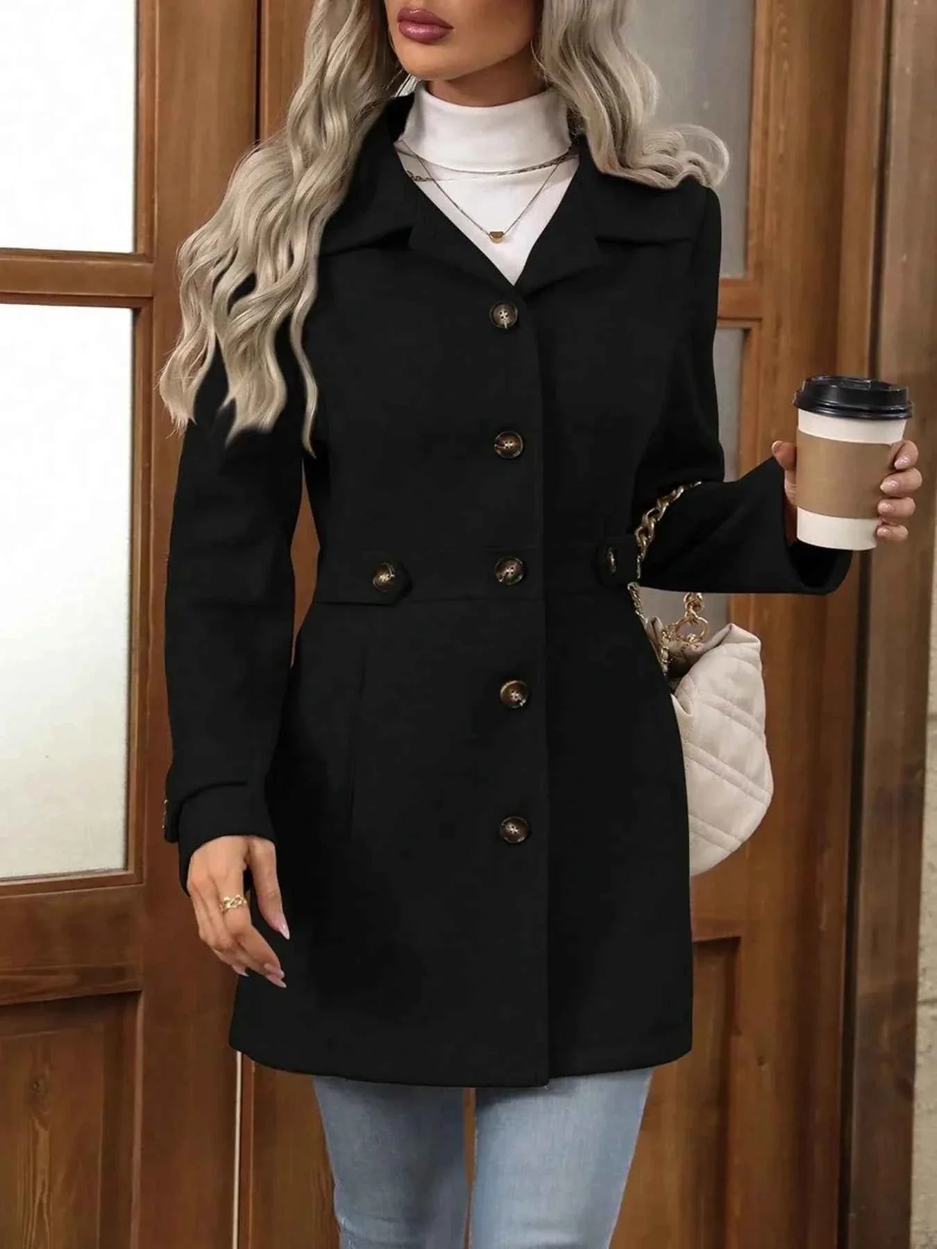 Button Up Long Sleeve Coat Black 9a27fe8ac6e84b26835976ec03f39383-Max-Origin