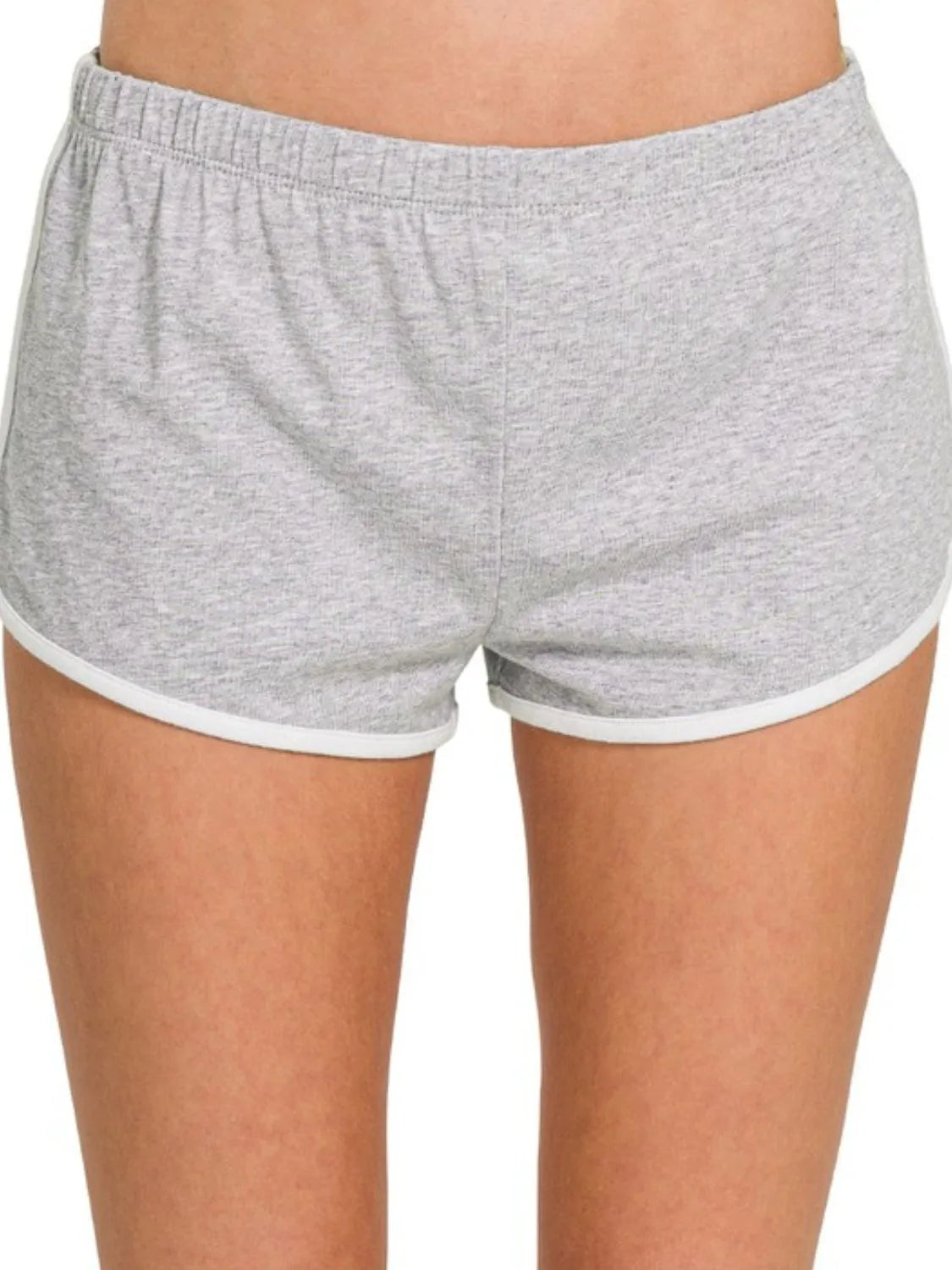 Elastic Waistband Dolphin Shorts H GREY 9a2824f9-fedc-45cb-a856-05d450d6364b-Max-Origin